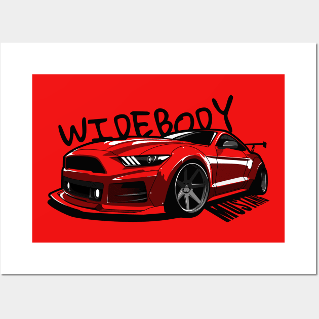 USDM - Mustang Widebody - CarCorner Wall Art by CarCorner - Automotive Artwork